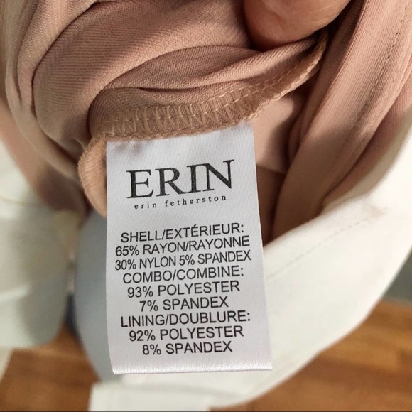 ERIN FETHERSTON | Tessa White Mesh Nude Dress 6 Flounce Mesh - Picture 9 of 11